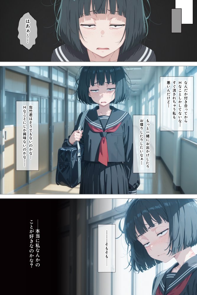 とにかくヤリたくて妥協の末付き合った地味顔で貧相な体の女子をうっかり孕ませてしまった俺の末路 エロ同人誌画像 034