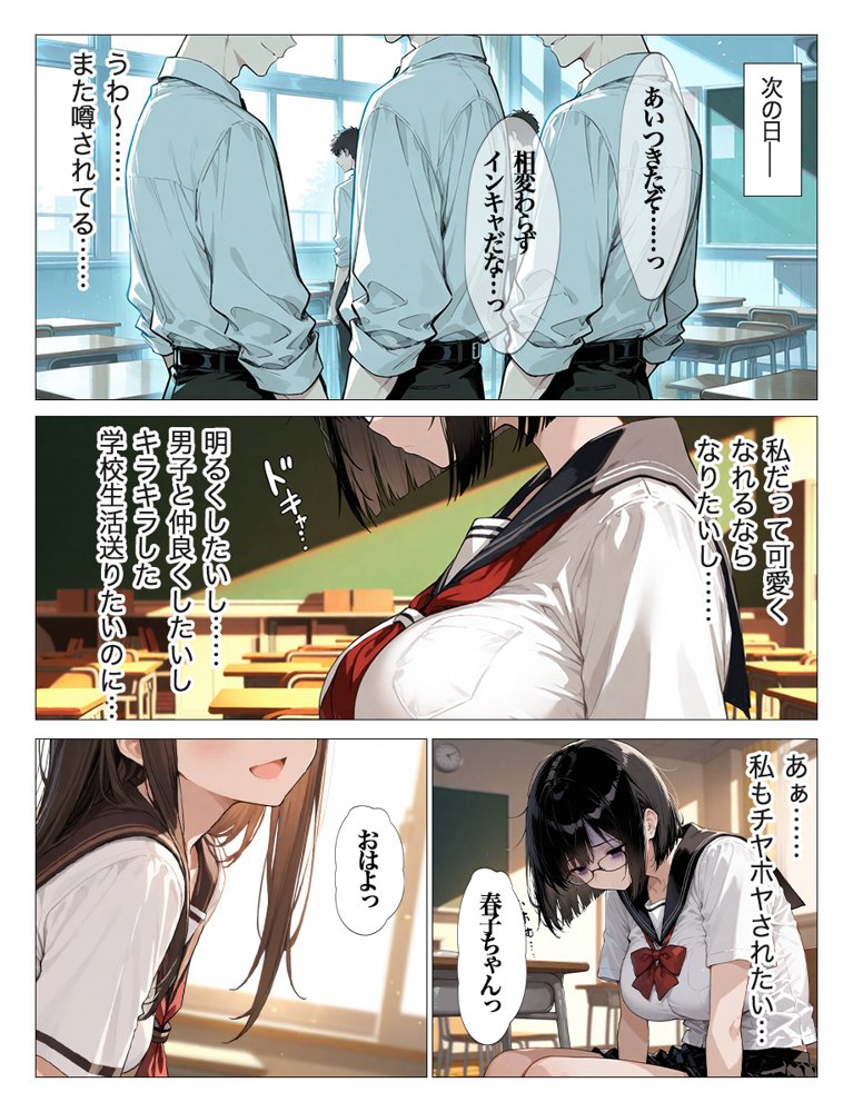 インキャのエロ動画配信がクラスの男子にばれちゃいました エロ同人誌画像 007