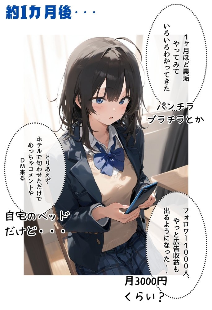 地味で華奢な裏垢女子がおじさんとハメ撮り生配信するまで エロ同人誌画像 013