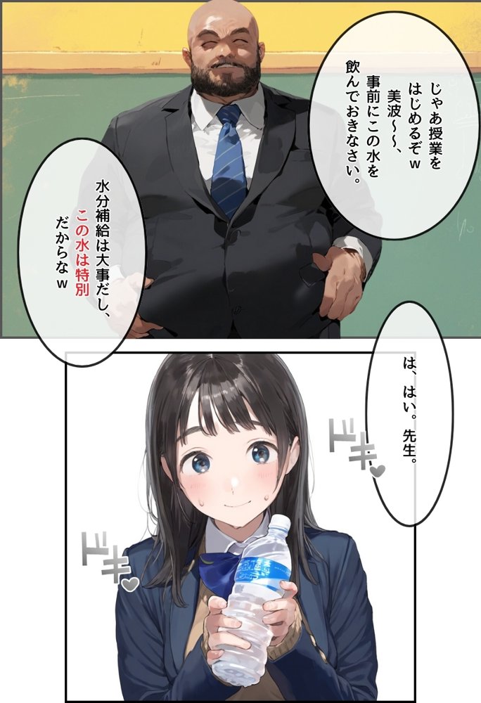 【熱血！種付け先生】少子化対策のため学園一の美少女が種付けおじさんに寝取られた件 エロ同人誌画像 027