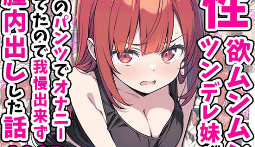 性欲ムンムンツンデレ妹が俺のパンツでオナニーしてたので我慢出来ず膣内出しした話