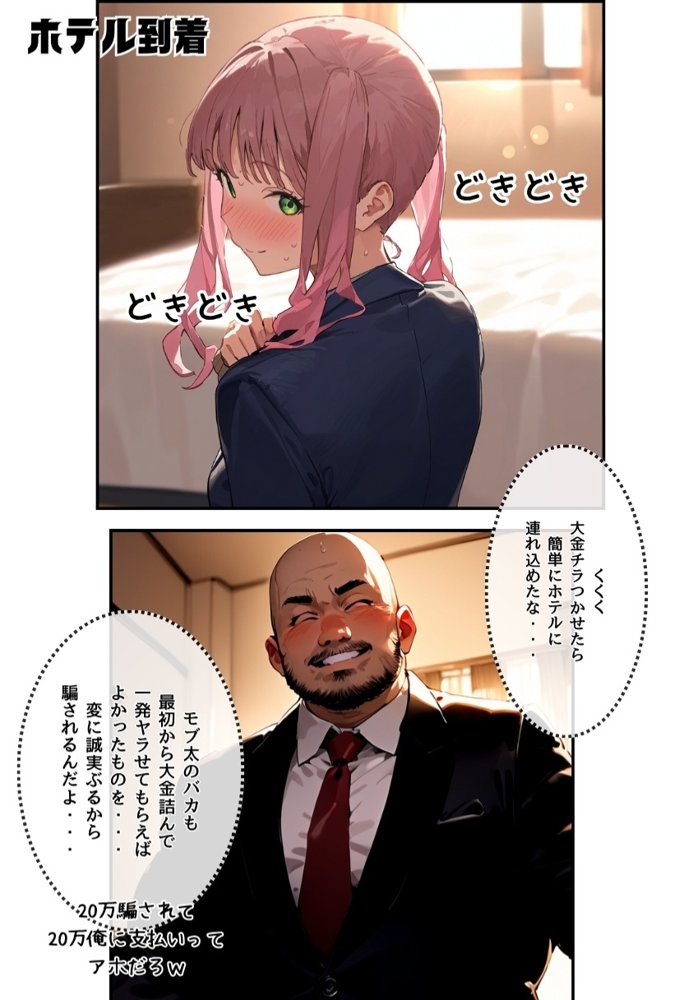 【パパ活女子成敗マニュアル】正義執行おじさんの種付け性交 エロ同人誌画像 021