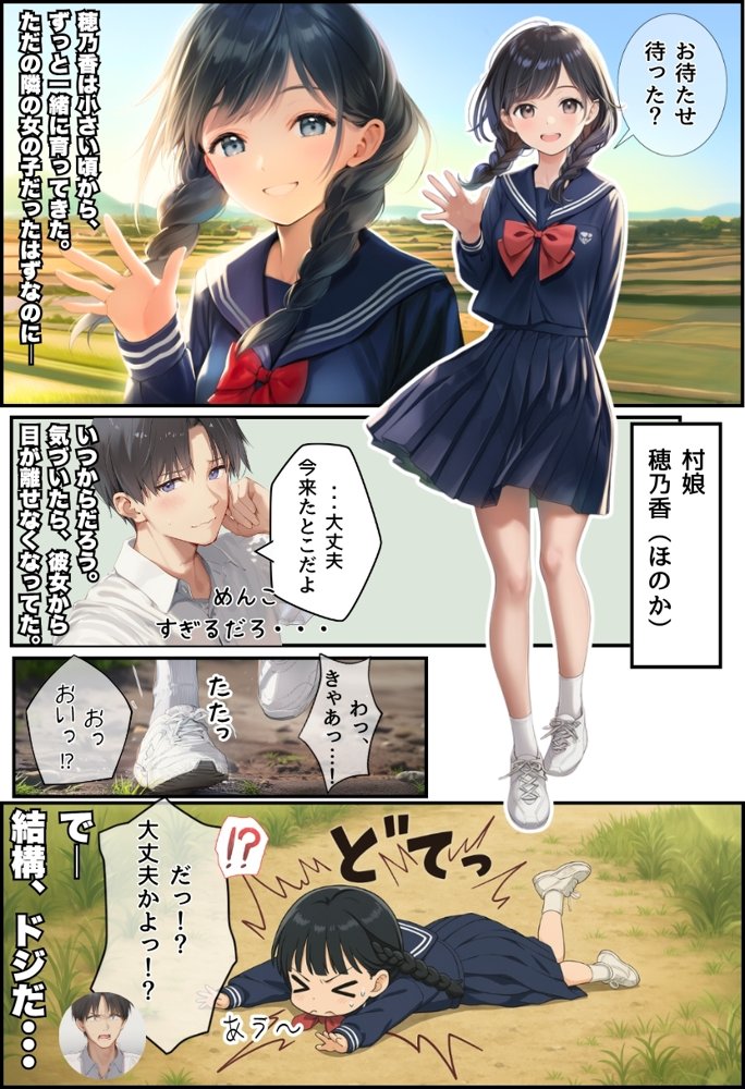 【因習村】村の飢饉を救うため差し出された僕の彼女、BMI40越えの性欲だけはいっちょ前の種付けおじさんに媚薬を飲まされ、おじさん特有のねちっこい前戯で全身べちょべちょに舐められた挙げ句、聖なる肉棒（チンカス付き）の掃除を実施！その後は遂に処女おまんこにゴールイン！入念かつ丹念にがん突きにされ、イキまくりんぐ！一晩中汗だくで連続絶頂アクメを決めさせられた話 エロ同人誌画像 009