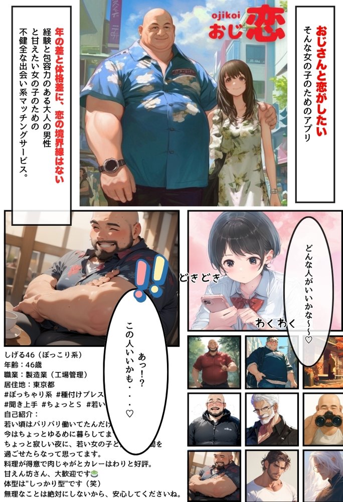 おじさん限定マッチングアプリ【おじ恋】で処女捧げちゃいました。 エロ同人誌画像 017