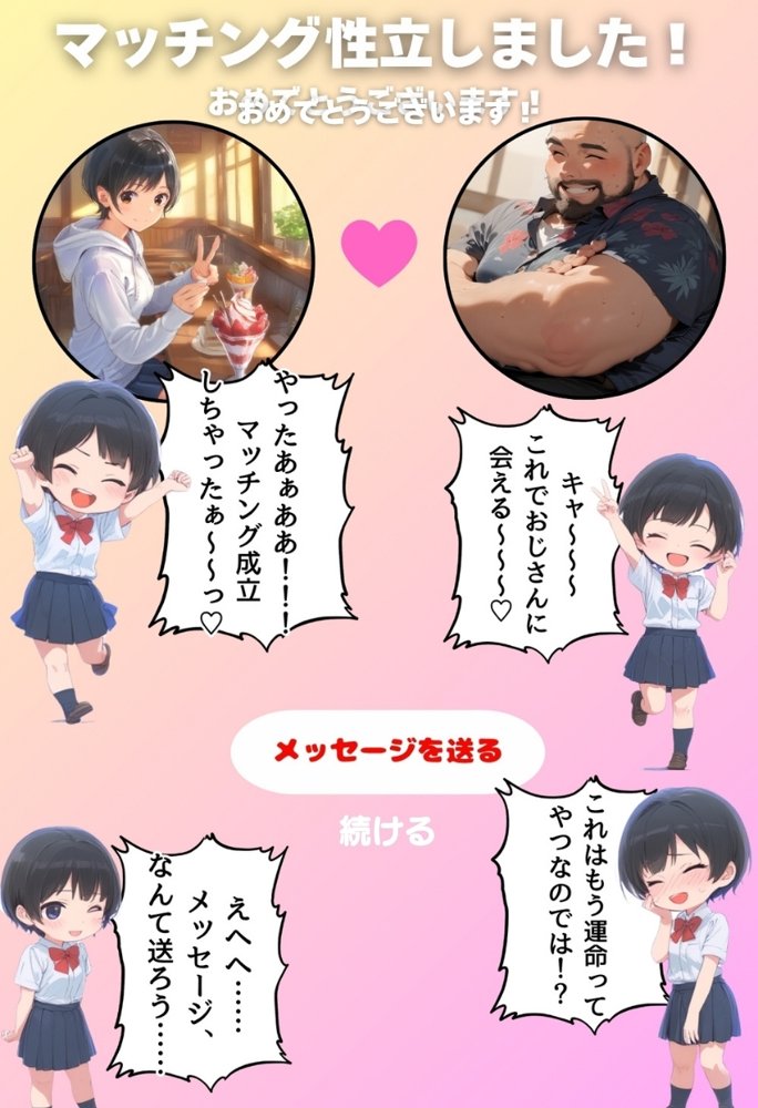 おじさん限定マッチングアプリ【おじ恋】で処女捧げちゃいました。 エロ同人誌画像 020