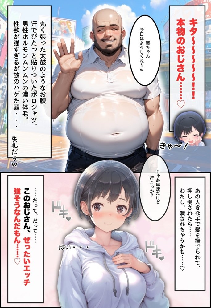 おじさん限定マッチングアプリ【おじ恋】で処女捧げちゃいました。 エロ同人誌画像 026