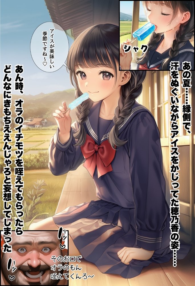 【因習村】村の飢饉を救うため差し出された僕の彼女、BMI40越えの性欲だけはいっちょ前の種付けおじさんに媚薬を飲まされ、おじさん特有のねちっこい前戯で全身べちょべちょに舐められた挙げ句、聖なる肉棒（チンカス付き）の掃除を実施！その後は遂に処女おまんこにゴールイン！入念かつ丹念にがん突きにされ、イキまくりんぐ！一晩中汗だくで連続絶頂アクメを決めさせられた話 エロ同人誌画像 032