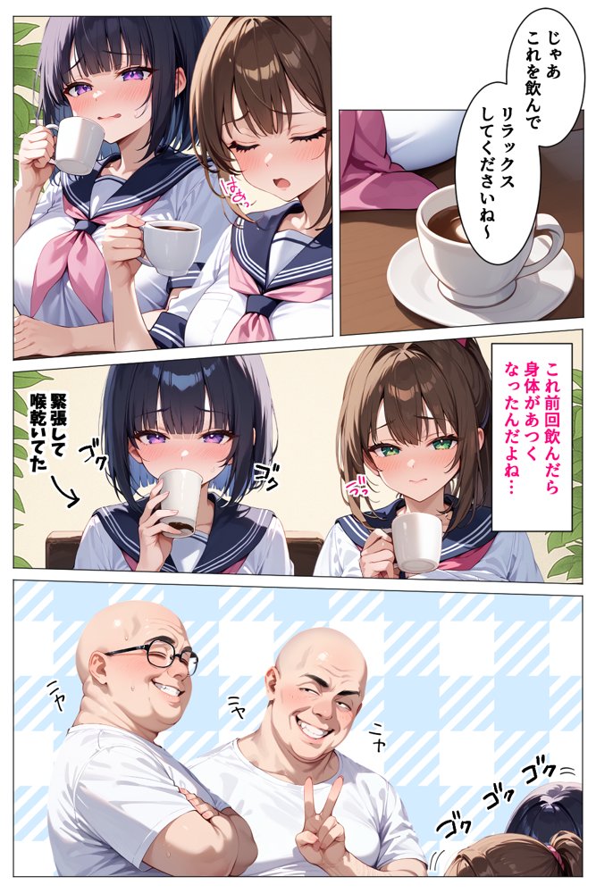 インチキマッサージ師とデカパイJKちゃんたち エロ同人誌画像 009