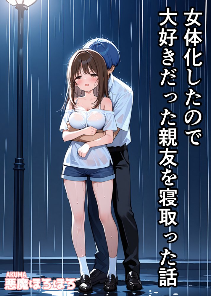 女体化したので大好きだった親友を寝取った話 エロ同人誌画像 001