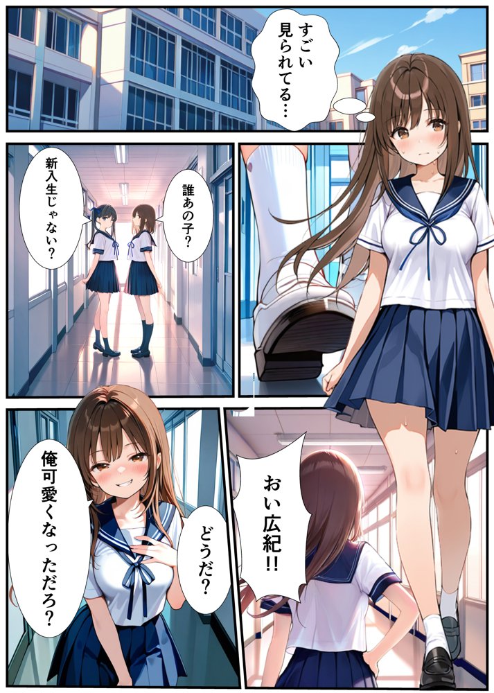 女体化したので大好きだった親友を寝取った話 エロ同人誌画像 018