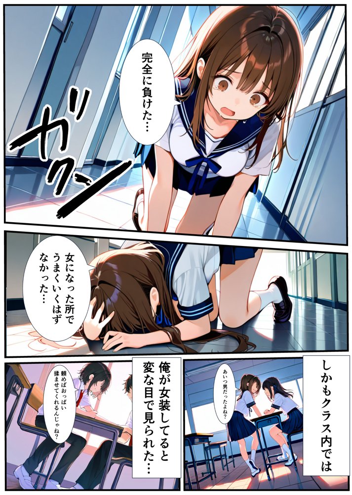 女体化したので大好きだった親友を寝取った話 エロ同人誌画像 024