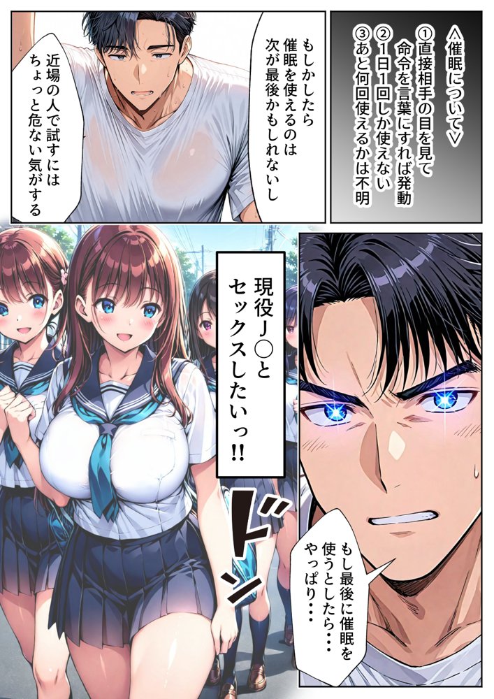 ツンデレ巨乳J◯とわからせ催●SEX エロ同人誌画像 008