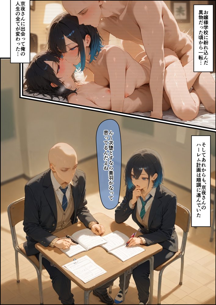 女学園の王子様♀の百合ハーレムの竿係になった2 エロ同人誌画像 003