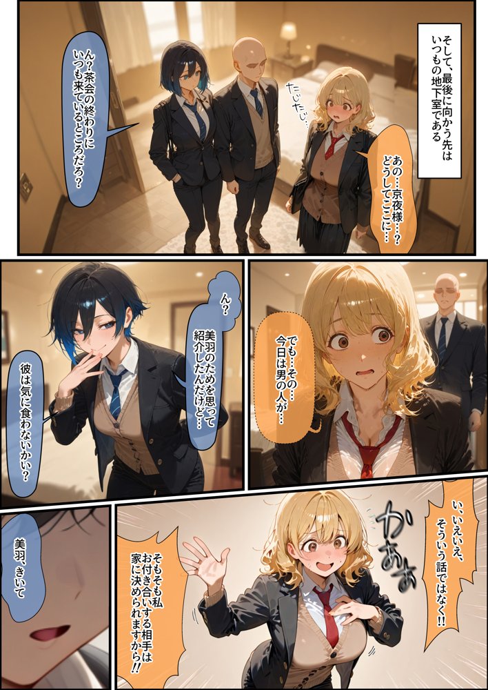 女学園の王子様♀の百合ハーレムの竿係になった2 エロ同人誌画像 006