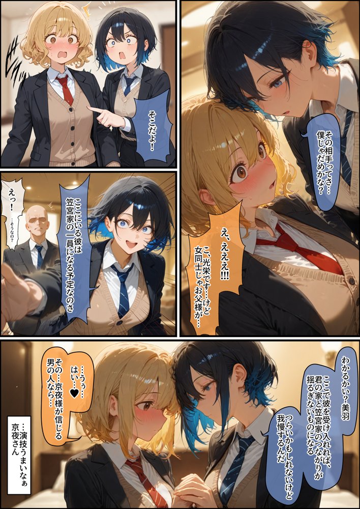 女学園の王子様♀の百合ハーレムの竿係になった2 エロ同人誌画像 007
