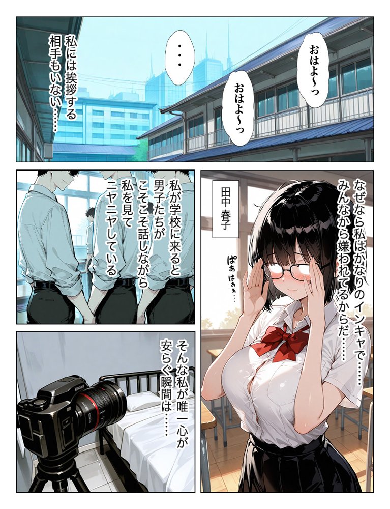 爆乳発情女子校生 底なしの制欲をライブ配信で見せつける 全113P エロ同人誌画像 001