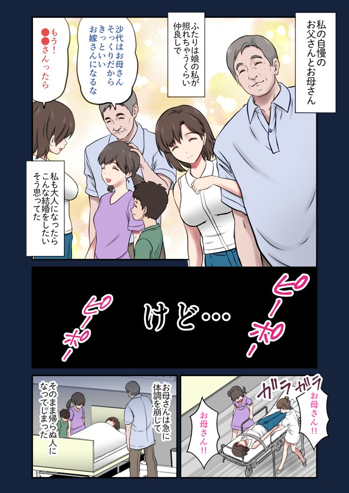 身代わり妻 亡き母の代わりに父親に抱かれる娘 エロ同人誌画像 001