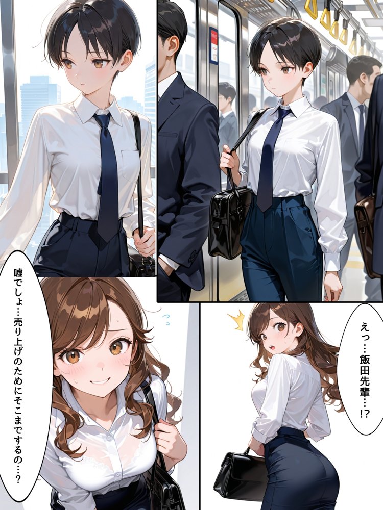 女体化アプリに課金してOL性活はじめました エロ同人誌画像 013