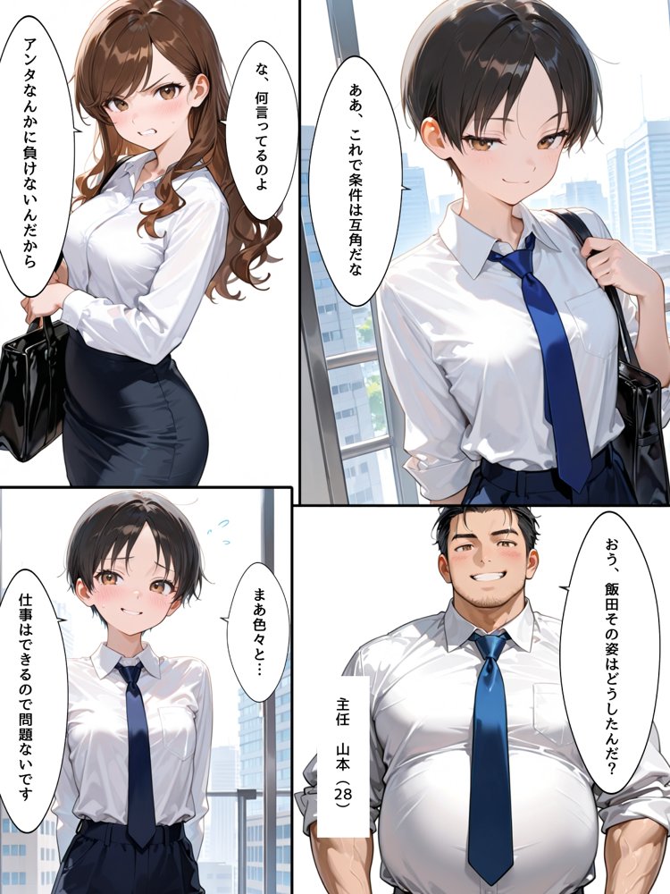 女体化アプリに課金してOL性活はじめました エロ同人誌画像 014