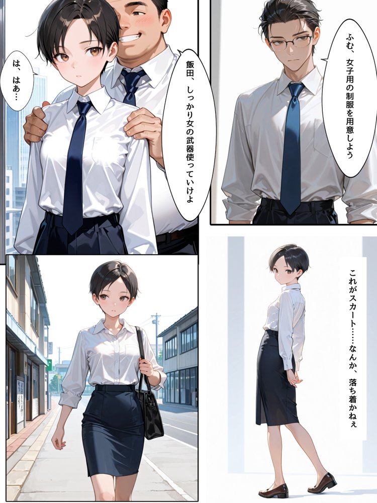 女体化アプリに課金してOL性活はじめました エロ同人誌画像 015