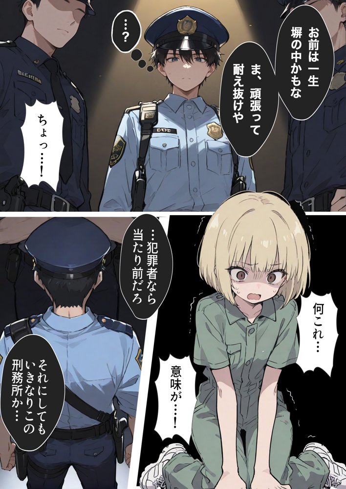 男性刑務所肉便器女  男として誤認逮捕されたOLの末路 エロ同人誌画像 020