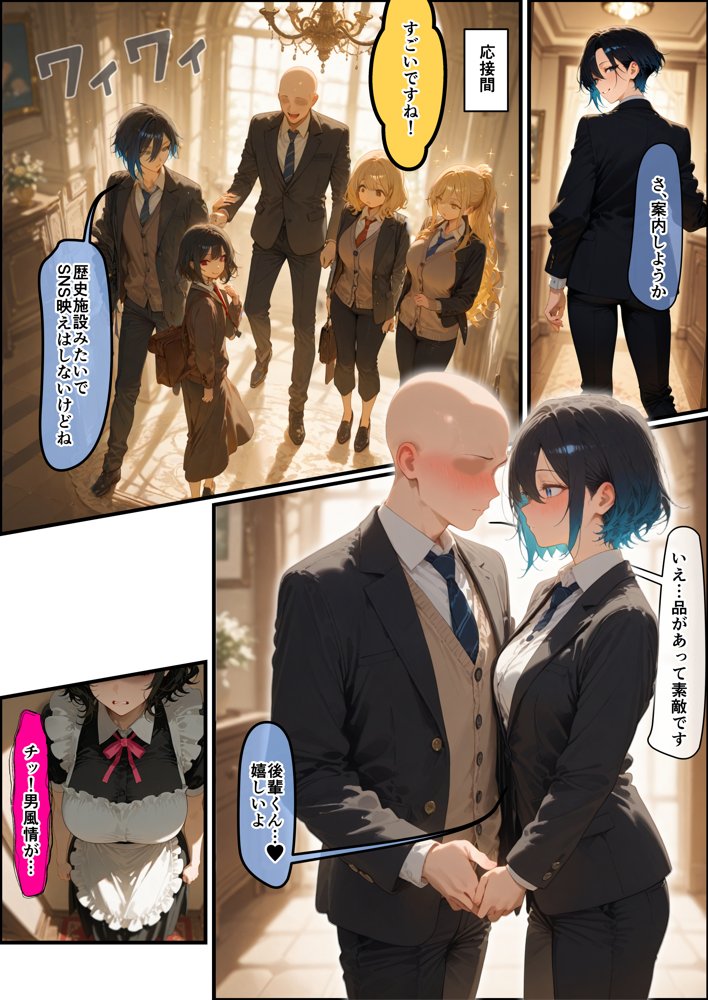 女学園の王子様♀の百合ハーレムの竿係になった2 エロ同人誌画像 027