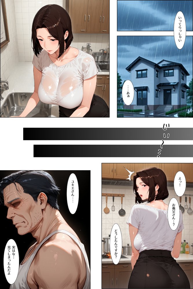 レスられ妻が義父に寝取られ孕む噺 エロ同人誌画像 013