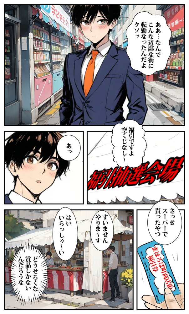 商店街の福引き引いたら人妻が当たった エロ同人誌画像 003