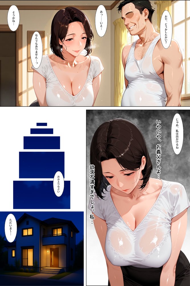 レスられ妻が義父に寝取られ孕む噺 エロ同人誌画像 005