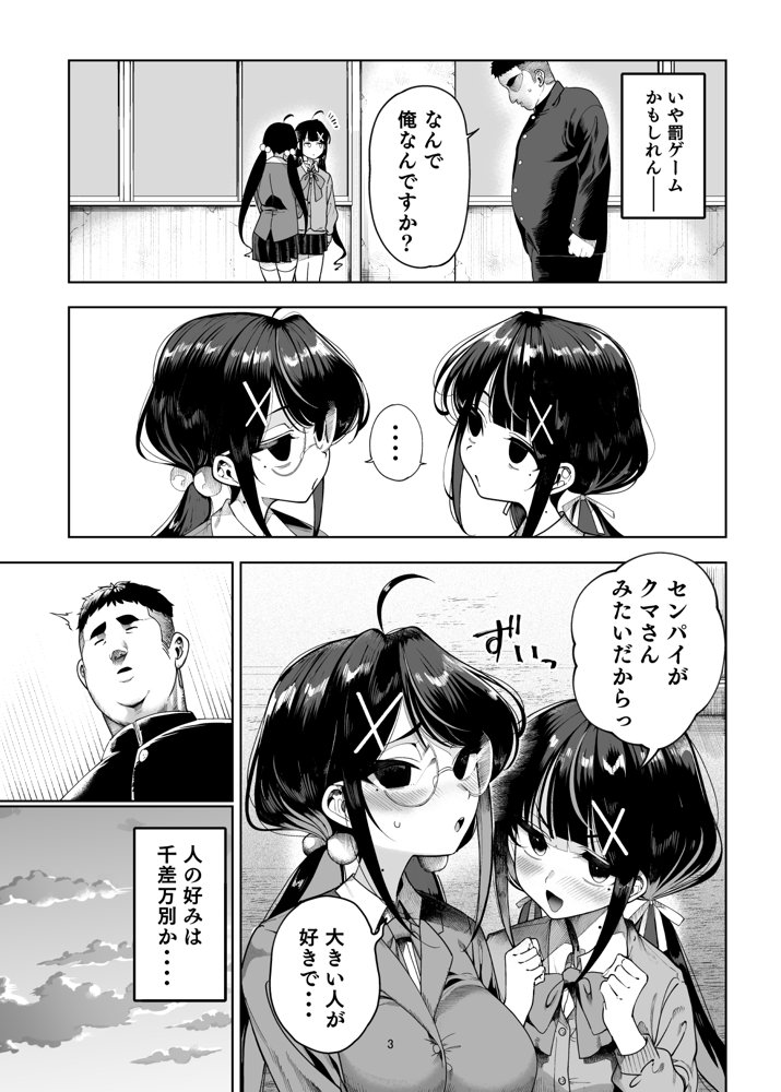 双子メス◯キ 熊系ちんぽをいただく エロ同人誌画像 004
