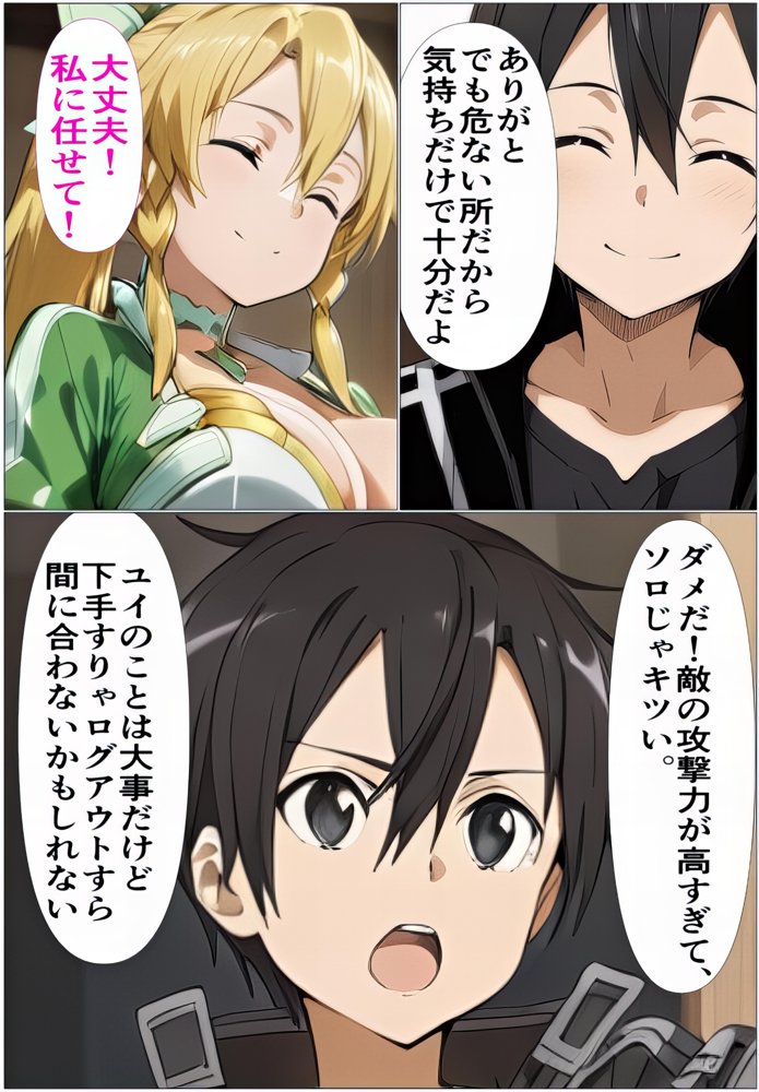 黒の剣士の三角関係4〜ゴブリンと触手の肉穴拡張・絶頂地獄〜 エロ同人誌画像 006