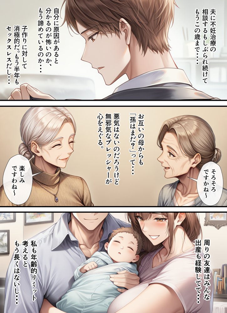 妊活中（セックスレス）の巨乳人妻が絶頂リフレで性感開花して夫とあまあま子作りセックスするまで エロ同人誌画像 008