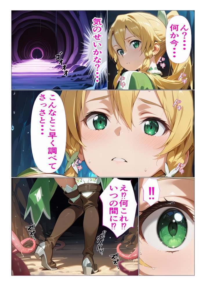 黒の剣士の三角関係4〜ゴブリンと触手の肉穴拡張・絶頂地獄〜 エロ同人誌画像 056
